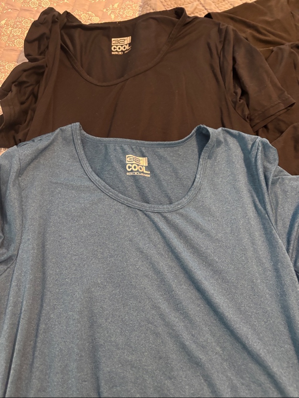 32 Degrees COOL Short-Sleeve Tops - Blue & Black (set of five/5)